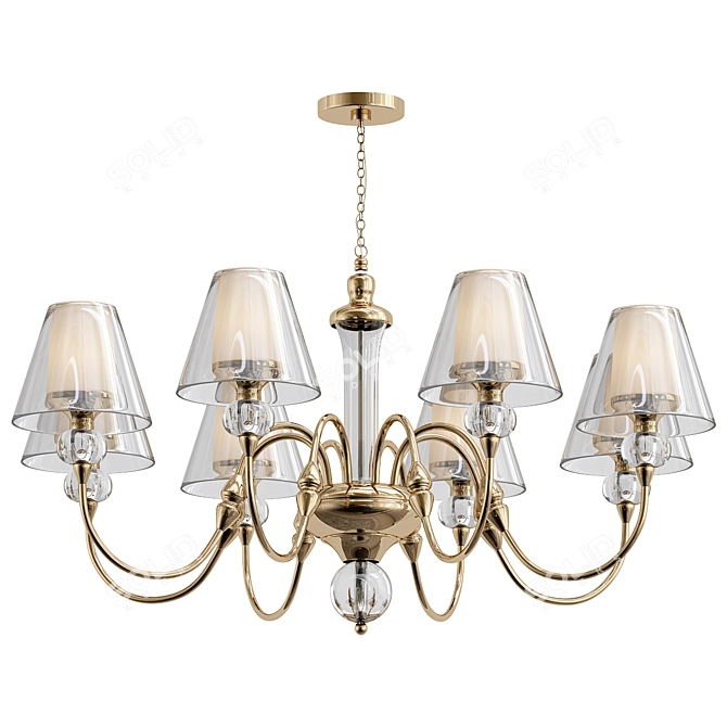 Elegant Escada Chandelier 3Ds Model 3D model image 1