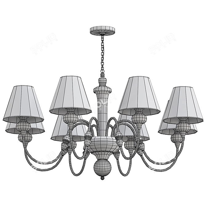 Elegant Escada Chandelier 3Ds Model 3D model image 2