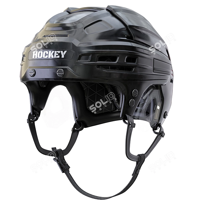 Enhanced 2016 Hockey Helmet 3D model image 10