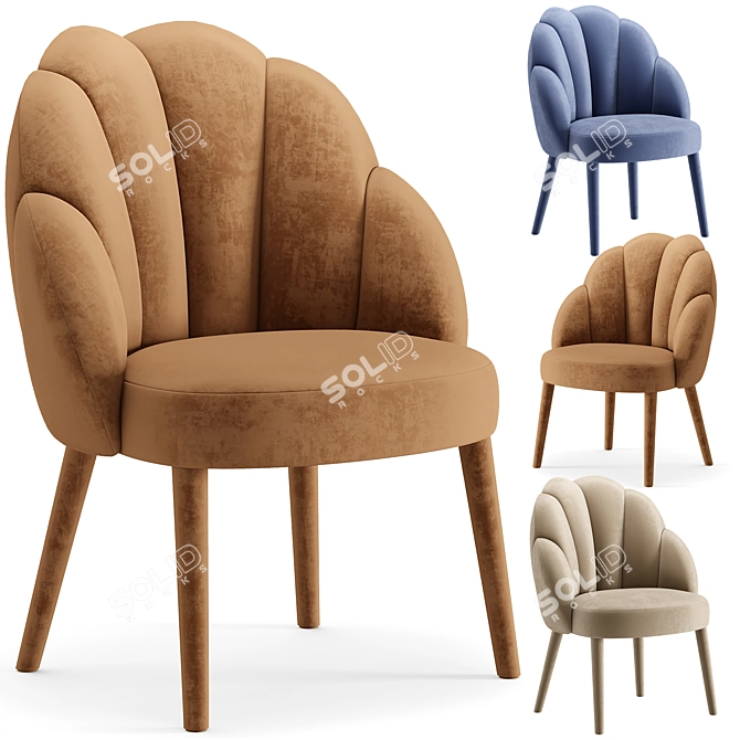 Contemporary Daisy Chair 3D Model 3D model image 1