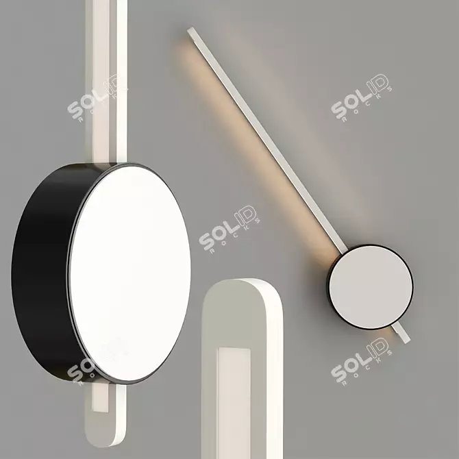 Modern 2013 Stamp Lamp-firedGlass 3D model image 2