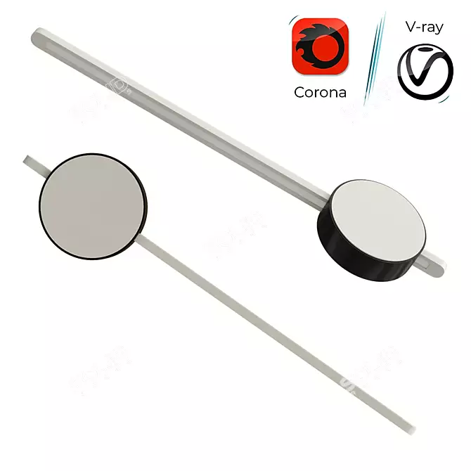 Modern 2013 Stamp Lamp-firedGlass 3D model image 4