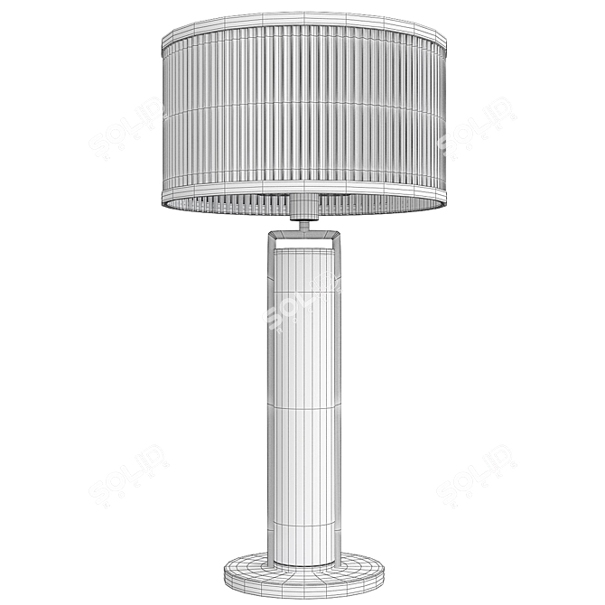 Sleek Bauhaus Table Lamp 3D model image 2