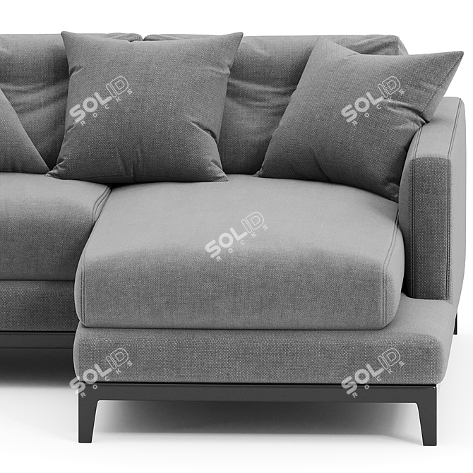 Modern Griffith L-Shaped Sofa 3D model image 3