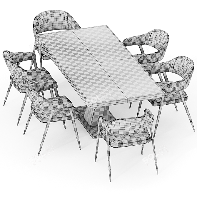  Burton Chair with Table 3D model image 4