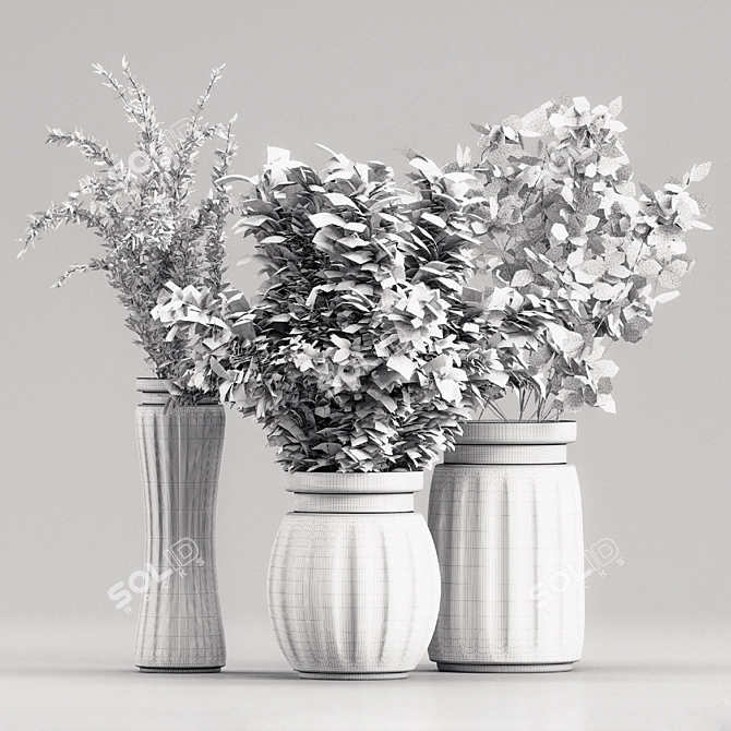 Branches & Pampas Decor Bundle 3D model image 5