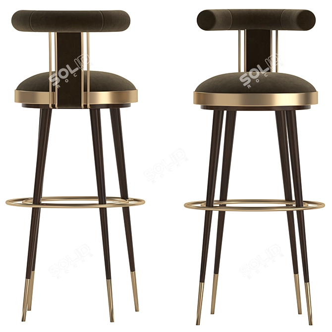 Modern Bar Set Furniture Design 3D model image 2