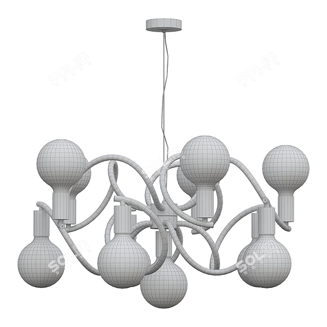 Modern Ball Chandelier 9124 3D model image 2