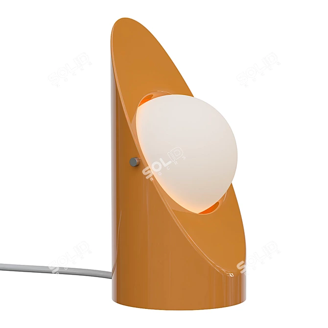 Retro Orange Space Age Lamps 3D model image 1