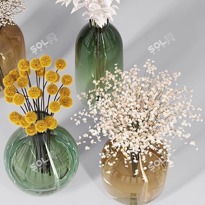 Bouquet Collection with Fur Modifiers 3D model image 4