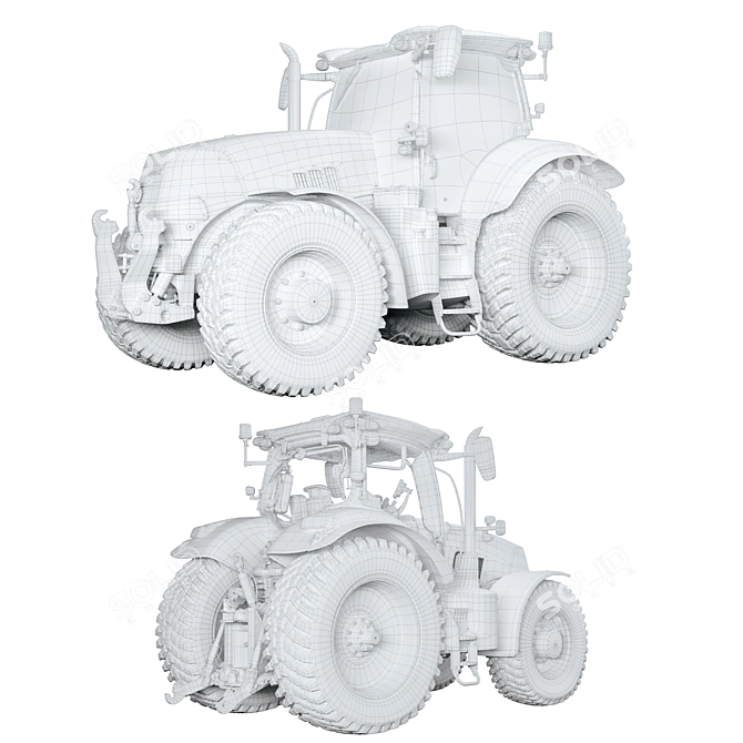 CASE 3 Puma Tractor Model 3D model image 5