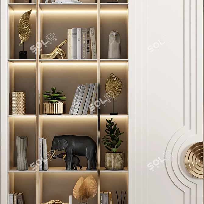 Elegant Neoclassical Wardrobe, Spacious Design 3D model image 3