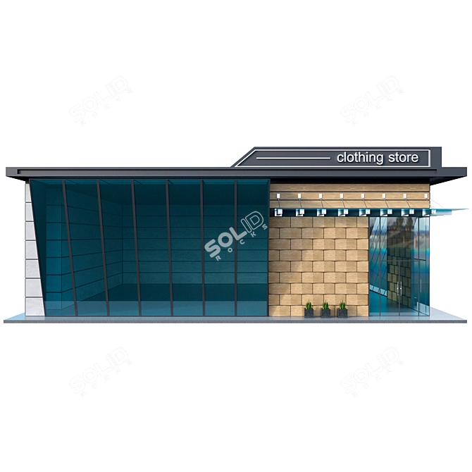 Modern Fashion Store 3D model image 2