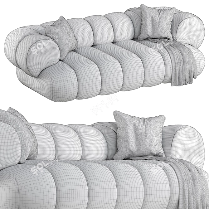 Modern 3-Seater Intermede Sofa 3D model image 3