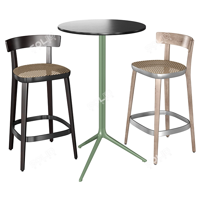 Modern Elegance Folk Elliot Tables 3D model image 1