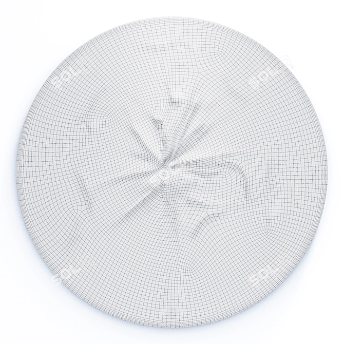 Modern Flower Plaster Relief Panel 3D model image 2