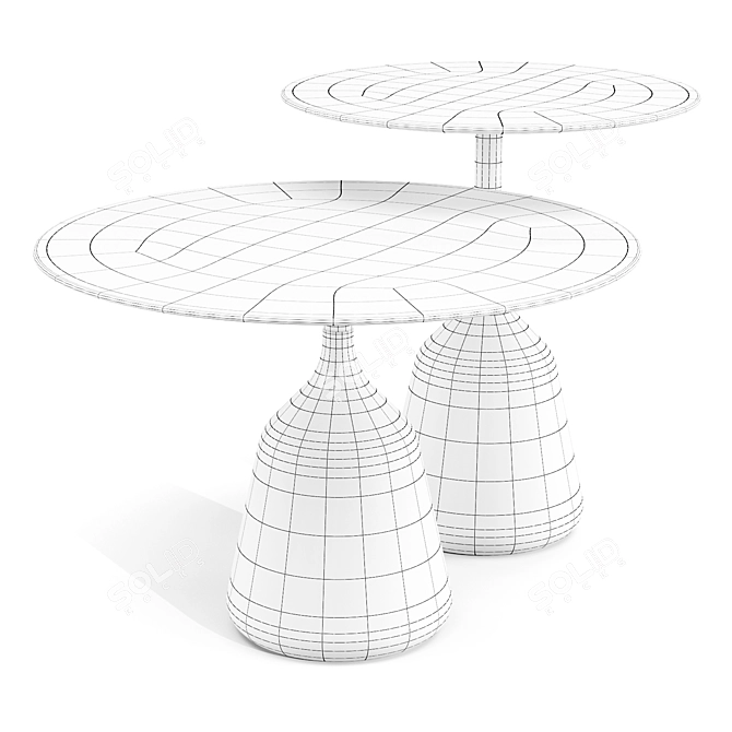 Wendelbo Coin Aluminum Side Table 3D model image 2