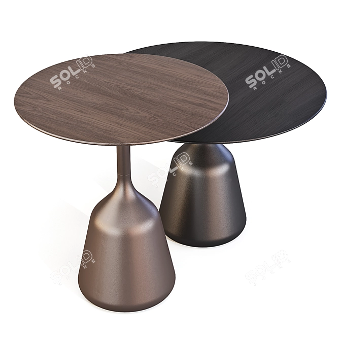 Wendelbo Coin Aluminum Side Table 3D model image 3