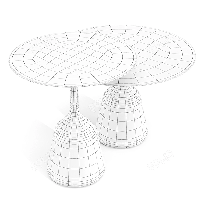 Wendelbo Coin Aluminum Side Table 3D model image 4