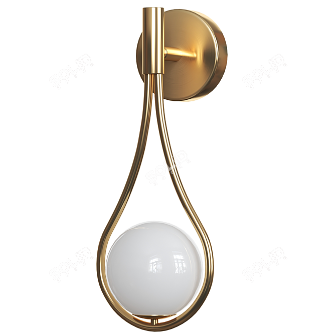 Modern Geometric Drop Wall Lamp 3D model image 1