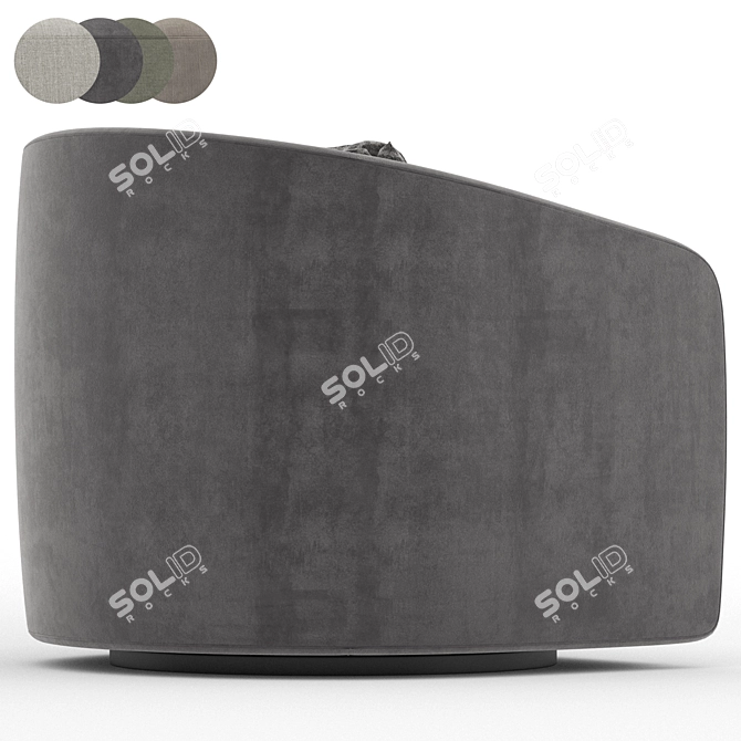 Sleek Swivel Armchair Design 3D model image 6