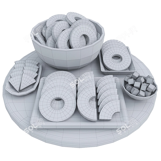 Fresh-Picked Pineapple Slices 3D Model 3D model image 6