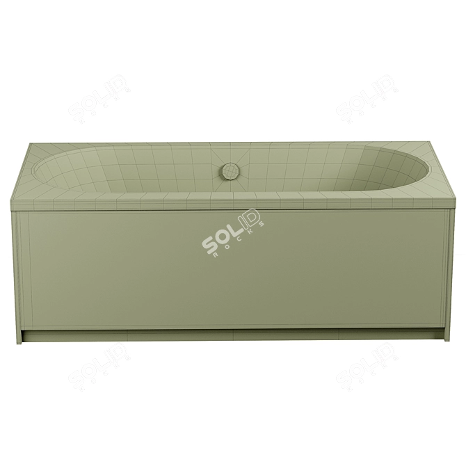 Luxury Oceana Acrylic Bathtub 3D model image 2