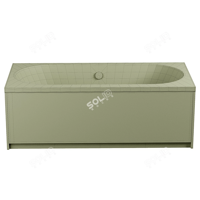 Riho Carolina 170x80 Acrylic Bathtub 3D model image 2