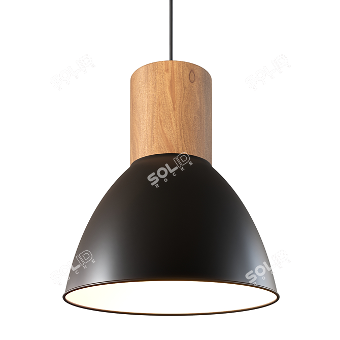 Elyona Industrial Pendant Light: PBR-Ready 3D model image 6