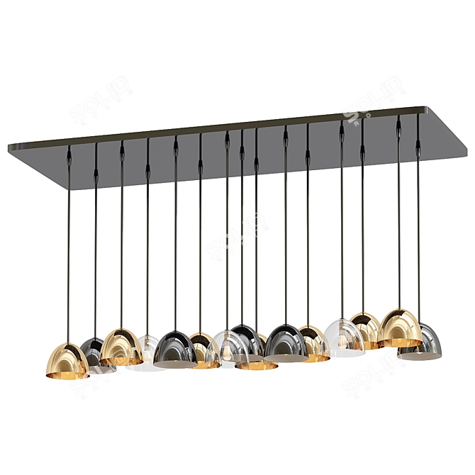 Modern Bombarda Hanging Lamp Fixture 3D model image 1