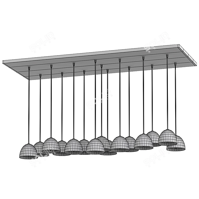 Modern Bombarda Hanging Lamp Fixture 3D model image 2