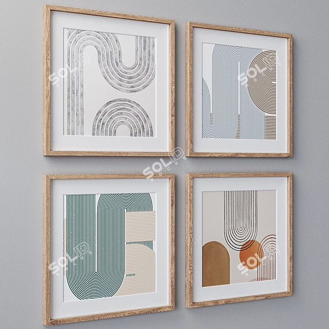  Decorative Wall Art Set 1997 3D model image 2