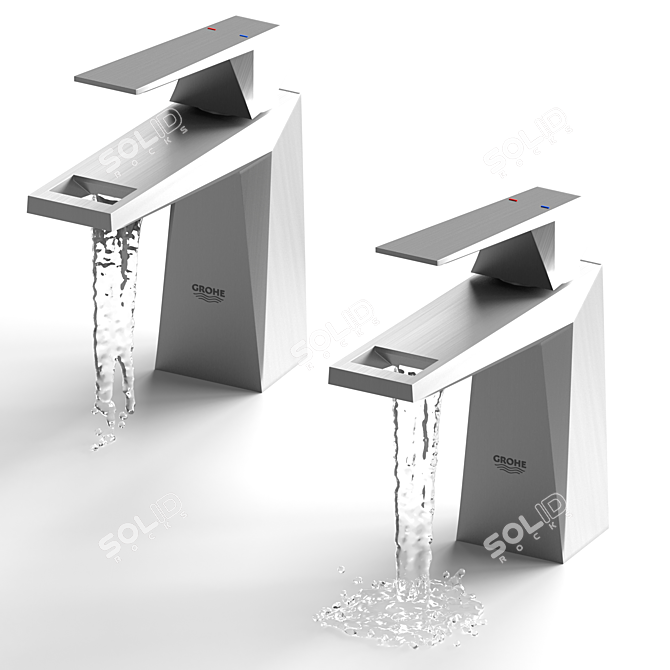 Sleek Modern Grohe Basin Mixer 3D model image 3