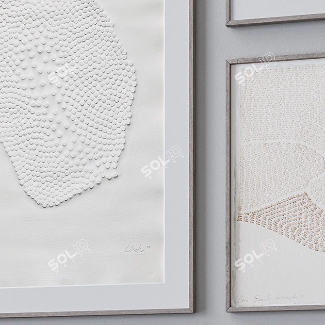 Wall Art Set with Frames 3D model image 3