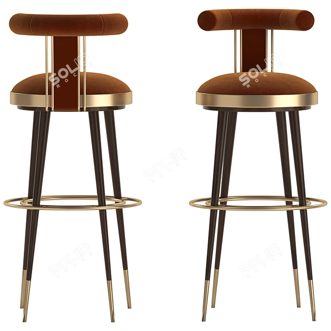 Modern Bar Set Furniture Design 3D model image 2