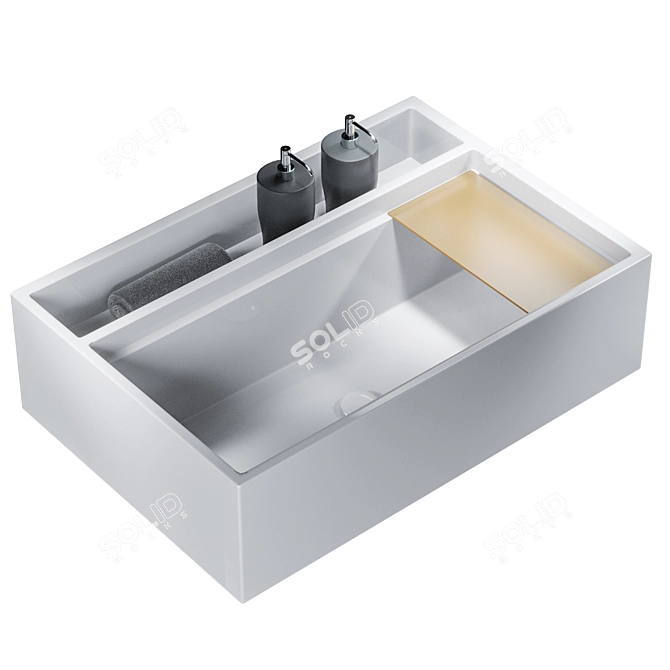 Next 70 Ceramic Washbasin 3D model image 1