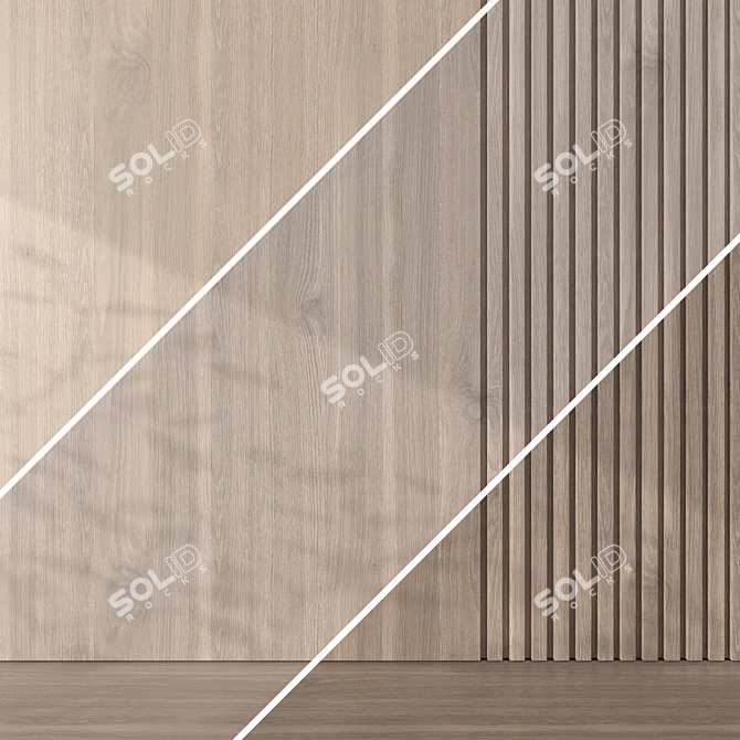 Seamless Oak Textures Pack 3D model image 3