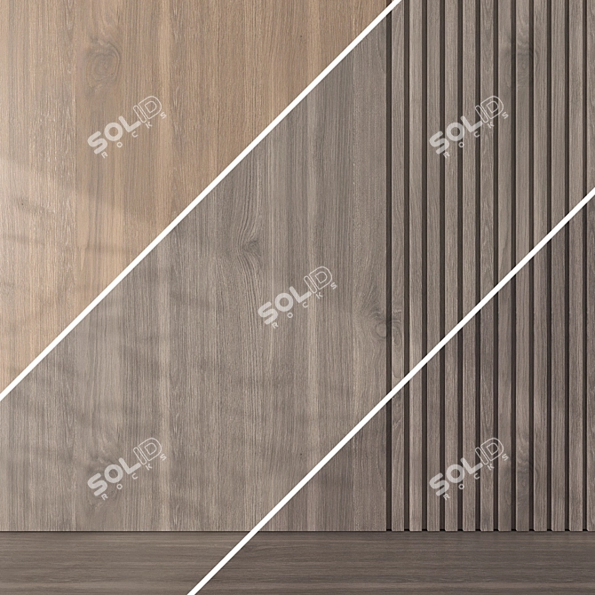 Seamless Oak Textures Pack 3D model image 4