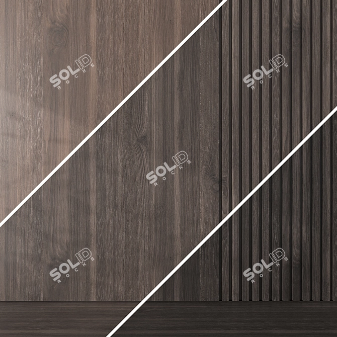 Seamless Oak Textures Pack 3D model image 5