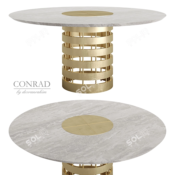 Sleek Rossato-Inspired Conrad Table 3D model image 6