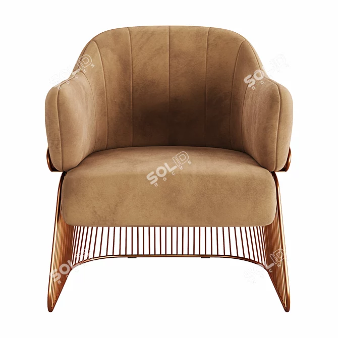Elegant Jackie Armchair with Corona	Render 3D model image 2