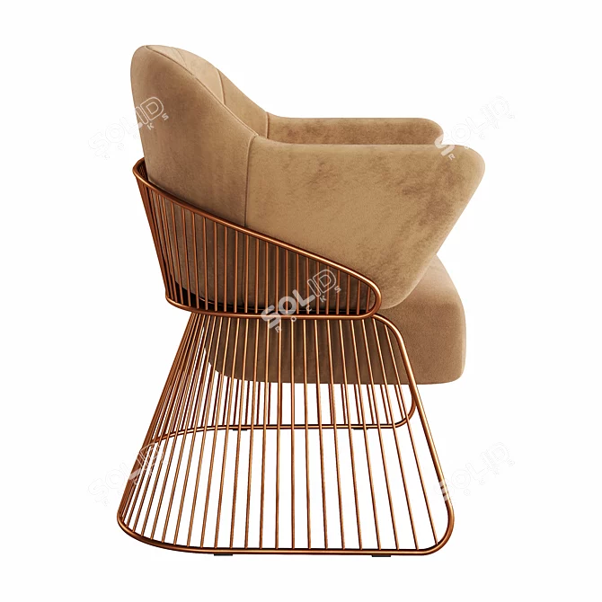 Elegant Jackie Armchair with Corona	Render 3D model image 3