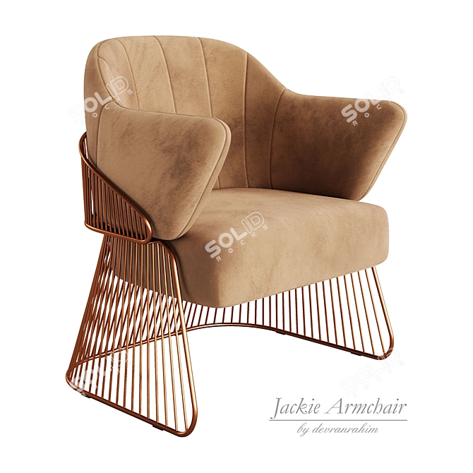 Elegant Jackie Armchair with Corona	Render 3D model image 7