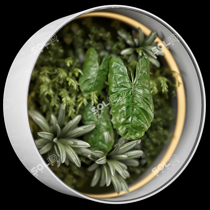 Modern Indoor Wall Garden Set 870 3D model image 1