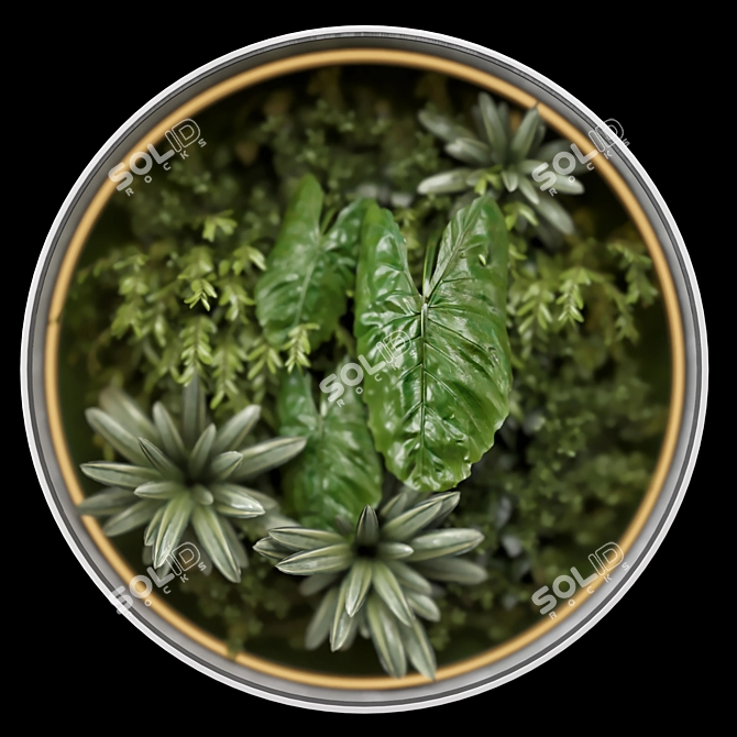 Modern Indoor Wall Garden Set 870 3D model image 2