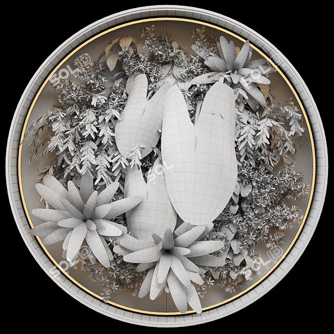 Modern Indoor Wall Garden Set 870 3D model image 4