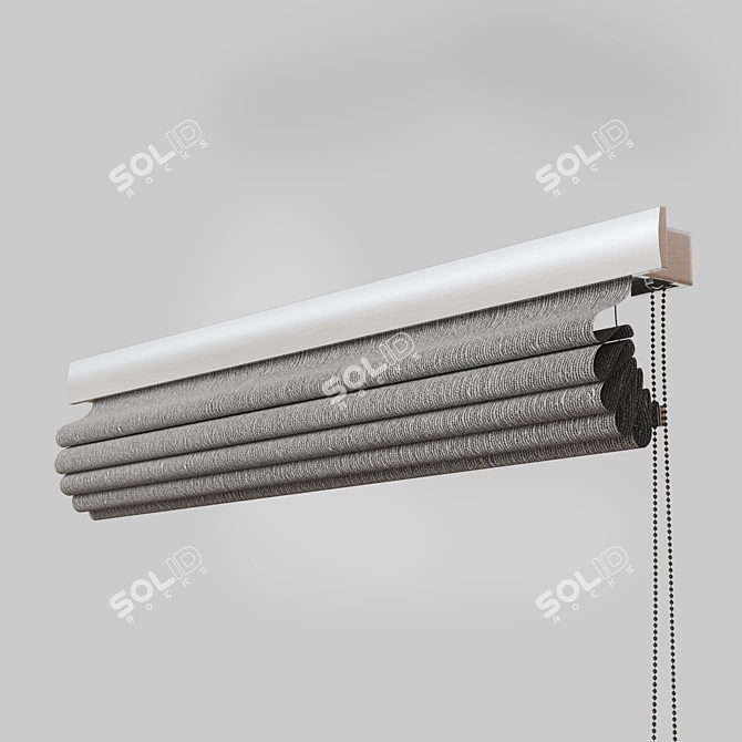 Roman Blinds Set - Adjustable 3D model image 2