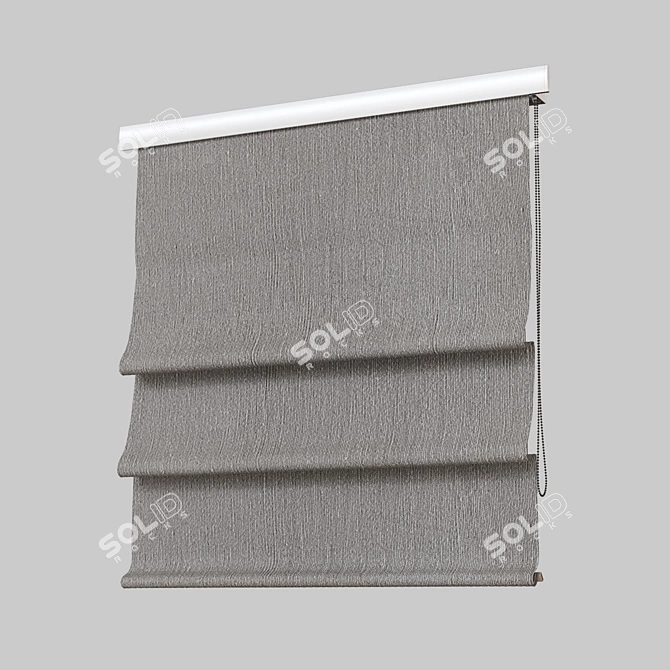 Roman Blinds Set - Adjustable 3D model image 4