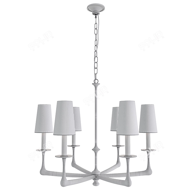 Elegant Gabriel Chandelier Sculpted Mesmerizingly 3D model image 2