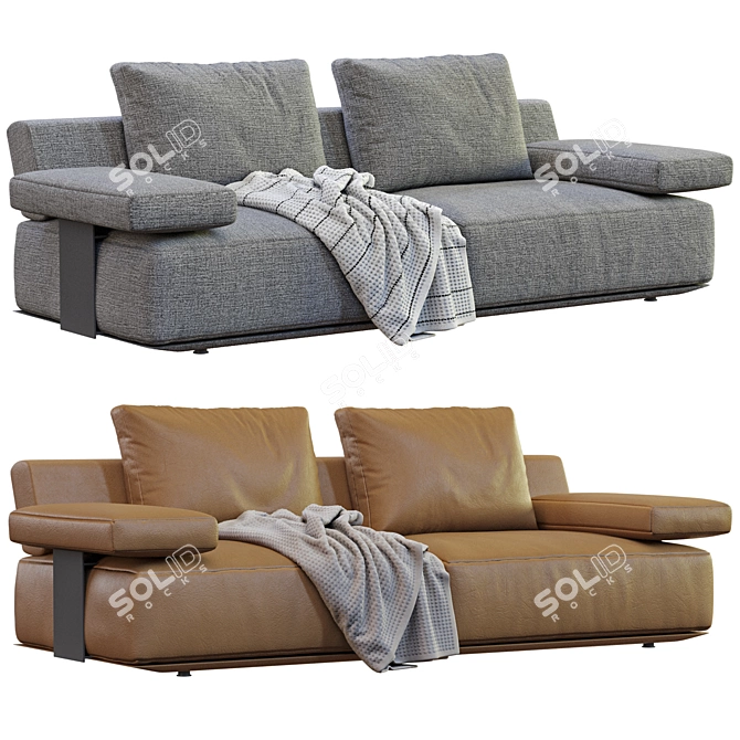 Sleek Modern Sofa Design Cooper 3D model image 1